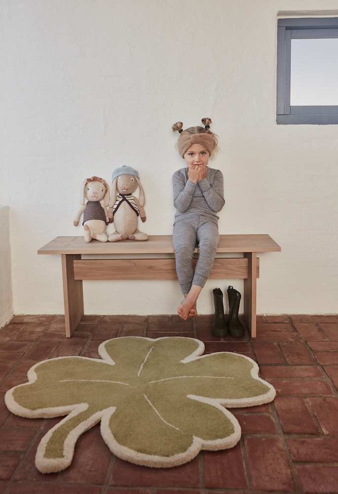 OYOY Mini – Vloerkleed Klavertje 4 – Groen - Afbeelding 3