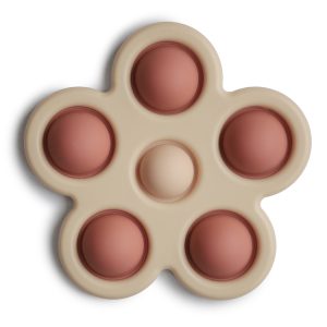 Mushie – Sensorische bloem – Pop-it – Rose-blush