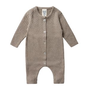 Puri Organic – Boxpakje vlechtpatroon – Taupe
