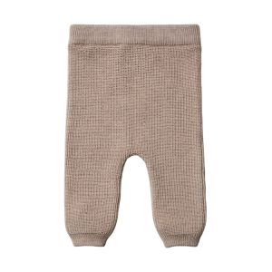 Puri Organic – Broek gebreid – Sand melange – 100% Merinowol