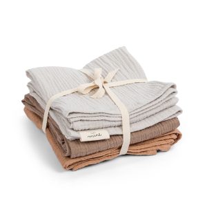 Hydrofiele doeken 3-pak – Feather grey/brown/golden mist – That’s Mine