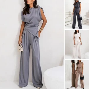 Alya - Elegant, Effen Twee-Delige Set voor Vrouwen